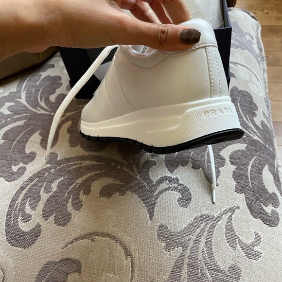 Prada white sneakers size 8 size 38 - Picture 2 of 5